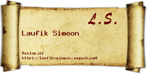 Laufik Simeon névjegykártya
